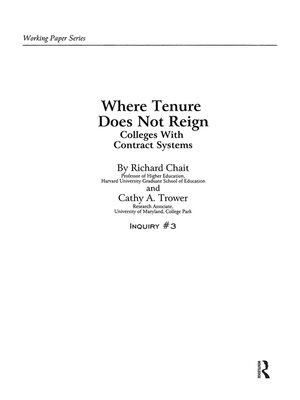 cover image of Where Tenure Does Not Reign